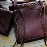 Hand Sewn Rustic Leather Cross Body..