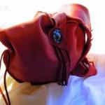 Leather Slouchy Hobo Bag, Handmade, Red, And Super..