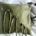 Hand Sewn Sage Leather Handbag