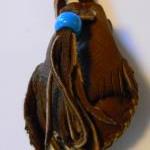 Tiny Rustic Leather Pouch With Fringe