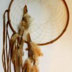 Earth Toned Leather Dream Catcher