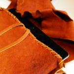 Handmade Rustic Leather Ipad Case Crossbody Bag