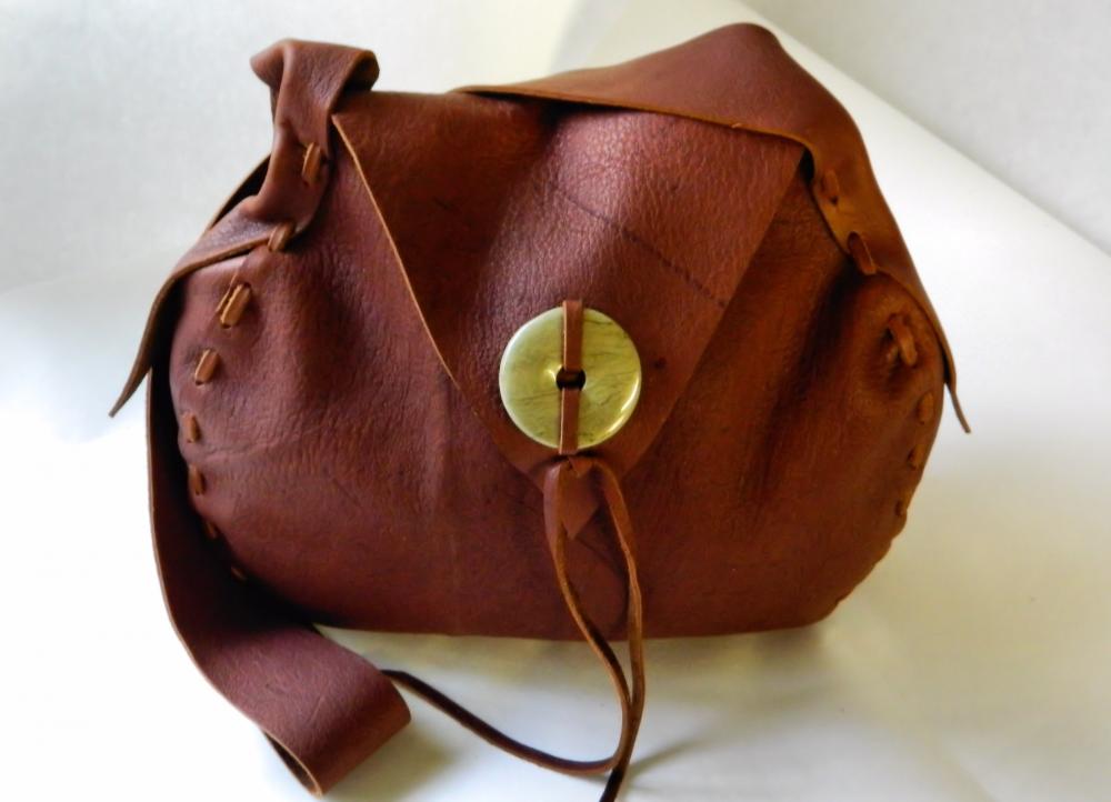 Hand Crafted Red Toned Chocolate Purse