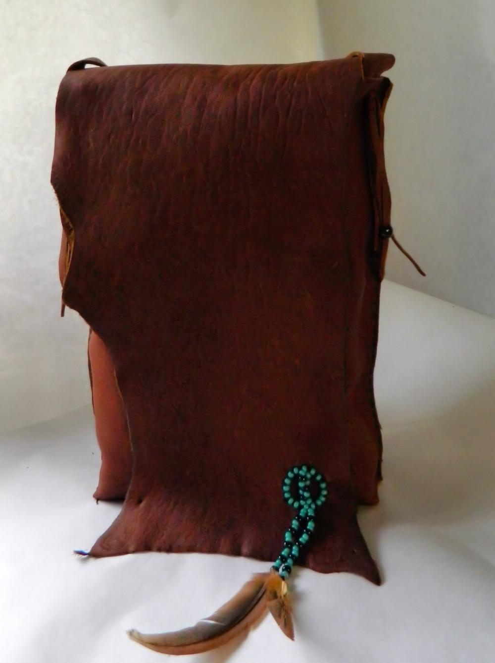 Handmade Rustic Leather Messenger Bag