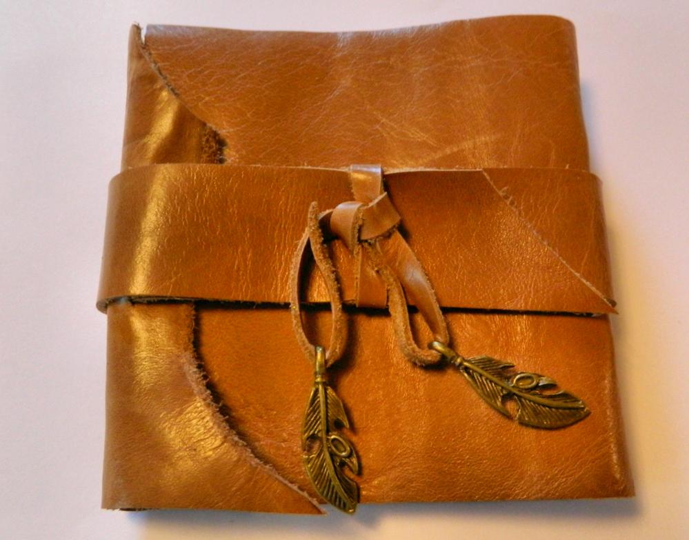 Small Leather Hand Crafted Journal with Brass accents
