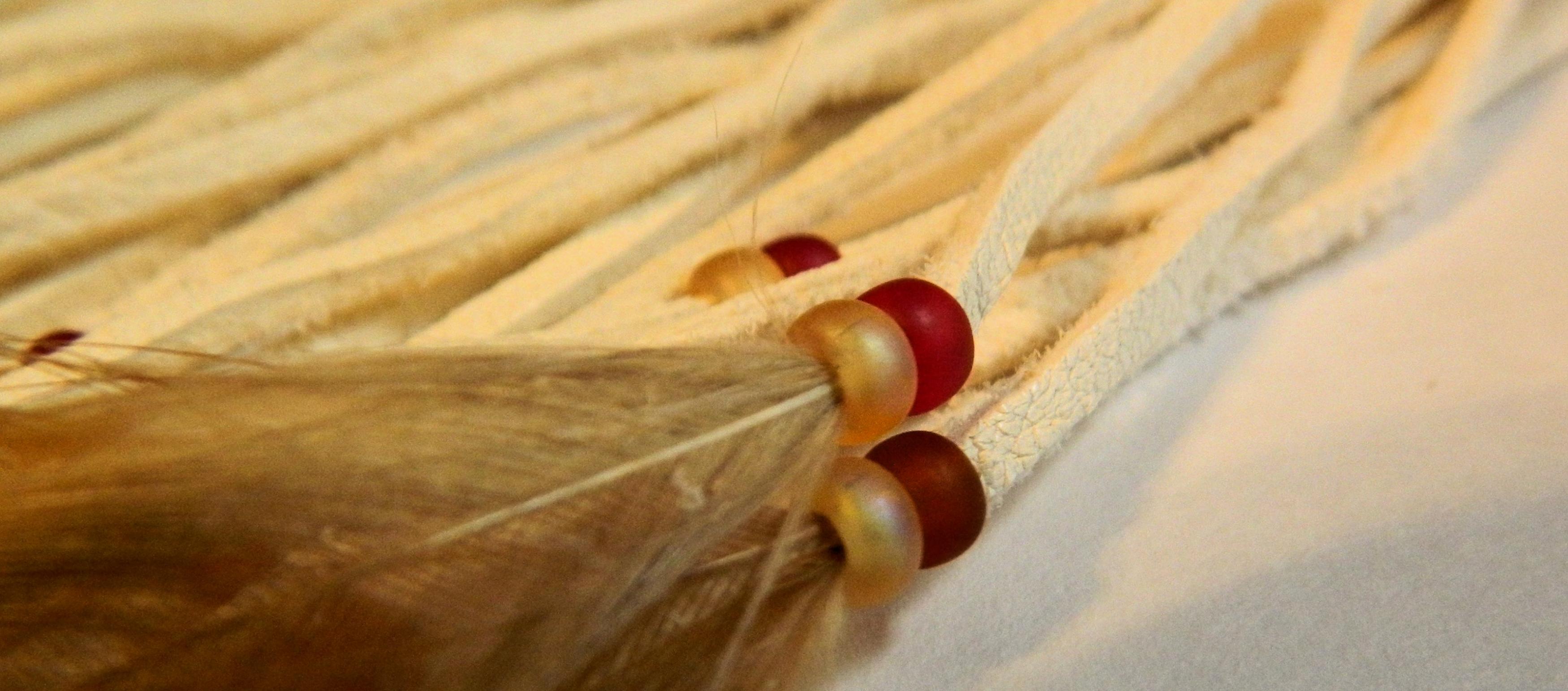 Handcut White Leather Pouch With Fringe on Luulla