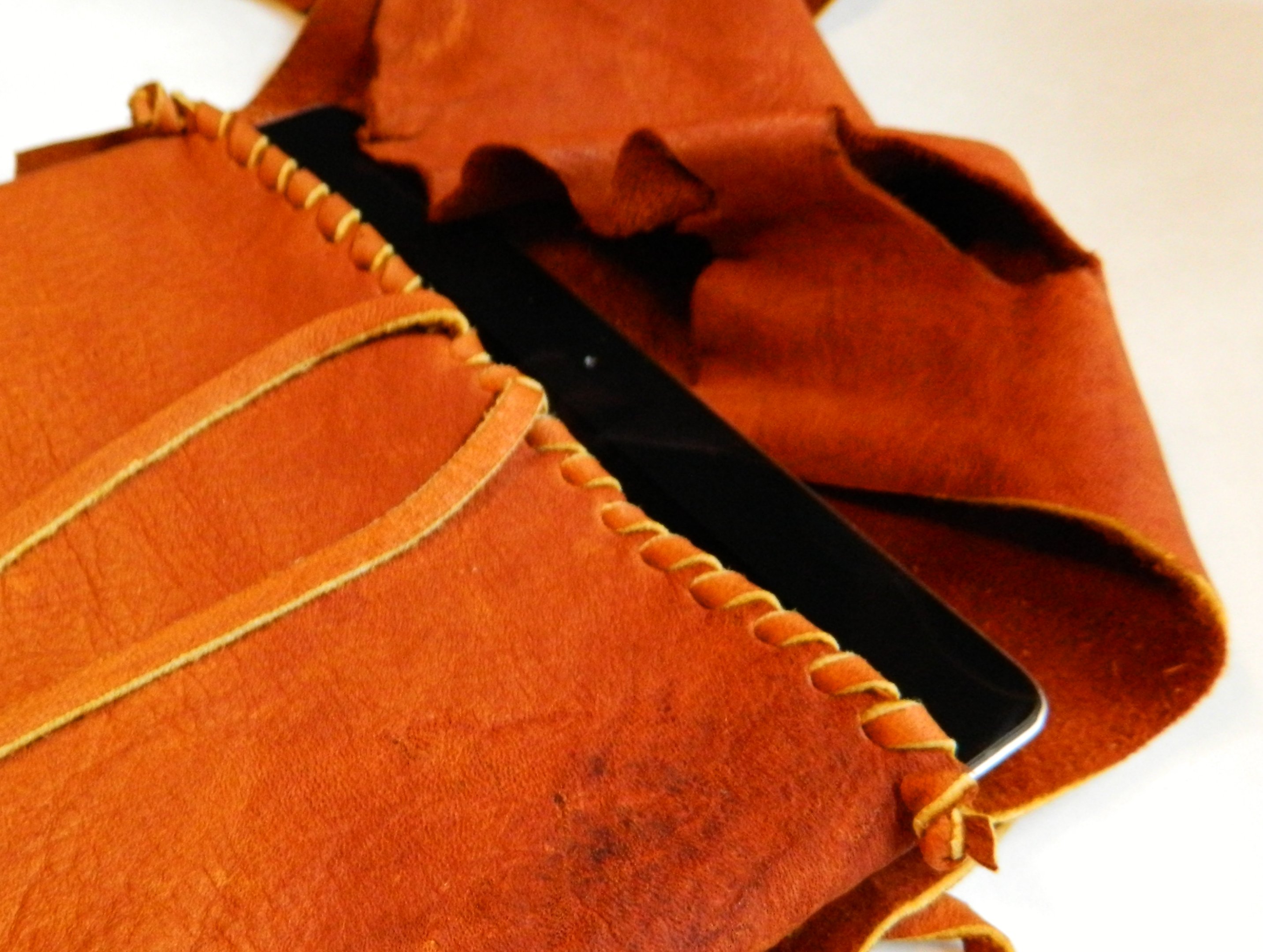 Handmade Rustic Leather Ipad Case Crossbody Bag on Luulla